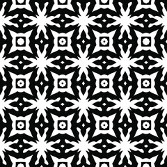  floral seamless pattern background.Geometric ornament for wallpapers and backgrounds. Black and white pattern. 