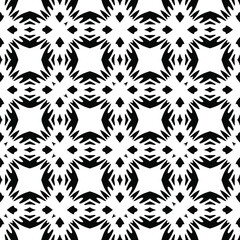  floral seamless pattern background.Geometric ornament for wallpapers and backgrounds. Black and white pattern. 