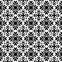  floral seamless pattern background.Geometric ornament for wallpapers and backgrounds. Black and white pattern. 