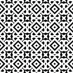 floral seamless pattern background.Geometric ornament for wallpapers and backgrounds. Black and white pattern. 