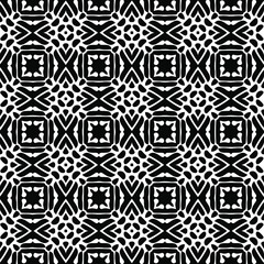 floral seamless pattern background.Geometric ornament for wallpapers and backgrounds. Black and white 

pattern. 
