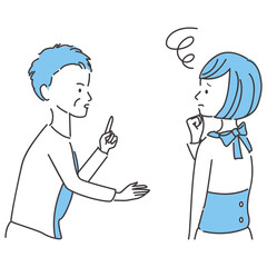 線画人物アイコン　不妊治療　妊活　困る　アドバイス