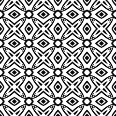 floral seamless pattern background.Geometric ornament for wallpapers and backgrounds. Black and white 

pattern. 
