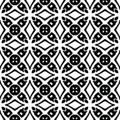 floral seamless pattern background.Geometric ornament for wallpapers and backgrounds. Black and white 

pattern. 
