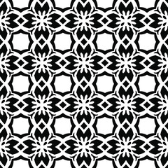 floral seamless pattern background.Geometric ornament for wallpapers and backgrounds. Black and white 

pattern. 
