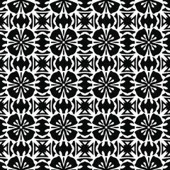 Fototapeta na wymiar floral seamless pattern background.Geometric ornament for wallpapers and backgrounds. Black and whitepattern. 