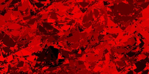 Dark Orange vector texture with random triangles.