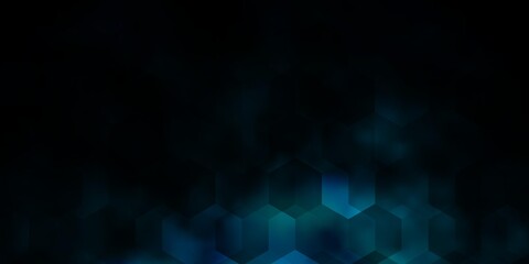 Dark BLUE vector backdrop with hexagons.