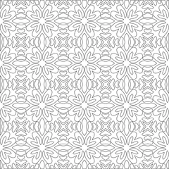 Foto op Plexiglas  Vector geometric pattern. Repeating elements stylish background abstract ornament for wallpapers and   backgrounds. Black and white colors  © t2k4