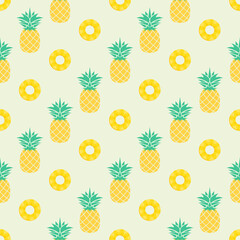 Summer tropical pattern with pineapple. Tropical fruit. Tropical background.