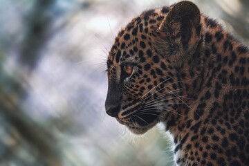 Ceylon leopard portrait