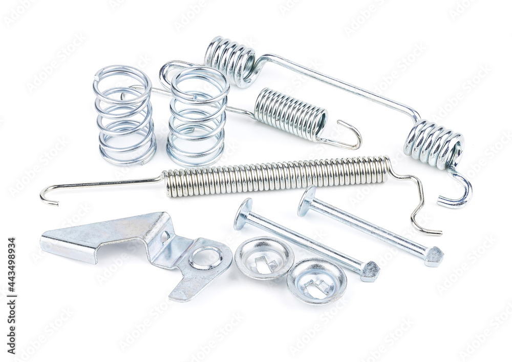 Wall mural drum brake hardware repair kit isolated on white background