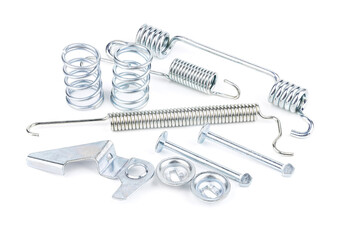 drum brake hardware repair kit isolated on white background