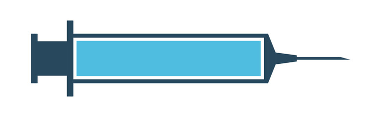 Obraz premium Syringe with injection. Syringe symbol on isolated background