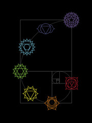 Chakras on a Golden Rectangle
