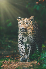 portrait of a persian  leopard