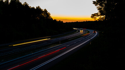 Obraz premium lights of cars with night.