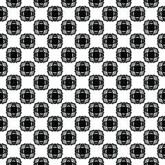 Fototapeta premium Black and white pattern texture. Bw ornamental graphic design. Mosaic ornaments. Pattern template. Vector illustration.