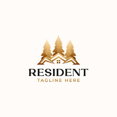 Obraz premium Real Estate Logo Template Isolated in White Background. Vector Illustration