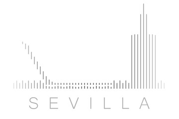 Vertical Bars Seville Landmark Skyline