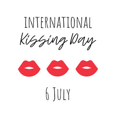 International Kissing Day. Vector illustration