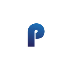 letter p alphabet abc logo isolated