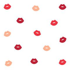 Fototapeta na wymiar Kiss pattern with lips vector