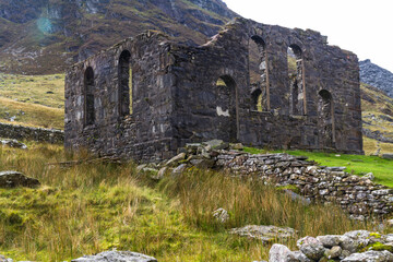 derelict chapel in a hanging valley cwmorthin.