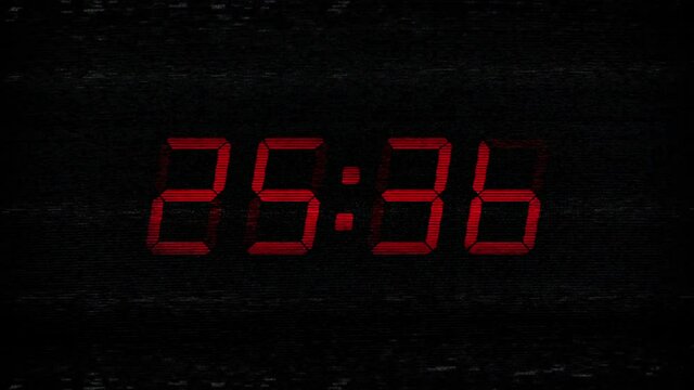 30 Second Countdown On Faulty Static Screen 4K