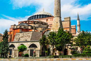 Obraz premium holy mosque of hagia sophia the grand in istanbul