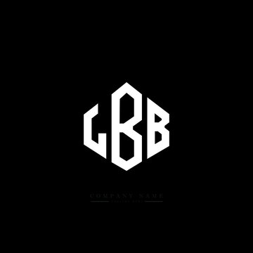 LBB letter logo design with polygon shape. LBB polygon logo monogram. LBB cube logo design. LBB hexagon vector logo template white and black colors. LBB monogram, LBB business and real estate logo. 