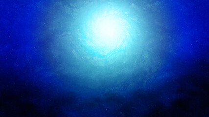 hand painted blue dark night sky white moon glow 