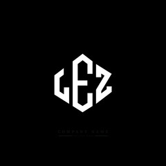 LEZ letter logo design with polygon shape. LEZ polygon logo monogram. LEZ cube logo design. LEZ hexagon vector logo template white and black colors. LEZ monogram, LEZ business and real estate logo. 