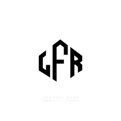 LFR letter logo design with polygon shape. LFR polygon logo monogram. LFR cube logo design. LFR hexagon vector logo template white and black colors. LFR monogram, LFR business and real estate logo. 