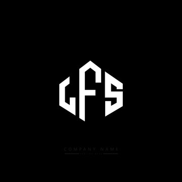 LFS letter logo design with polygon shape. LFS polygon logo monogram. LFS cube logo design. LFS hexagon vector logo template white and black colors. LFS monogram, LFS business and real estate logo. 