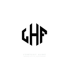 LHF letter logo design with polygon shape. LHF polygon logo monogram. LHF cube logo design. LHF hexagon vector logo template white and black colors. LHF monogram, LHF business and real estate logo. 