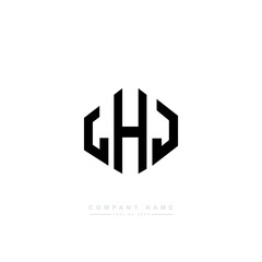 LHJ letter logo design with polygon shape. LHJ polygon logo monogram. LHJ cube logo design. LHJ hexagon vector logo template white and black colors. LHJ monogram, LHJ business and real estate logo. 