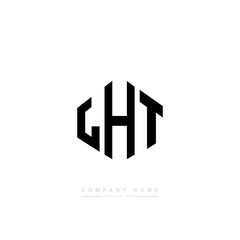 LHT letter logo design with polygon shape. LHT polygon logo monogram. LHT cube logo design. LHT hexagon vector logo template white and black colors. LHT monogram, LHT business and real estate logo. 