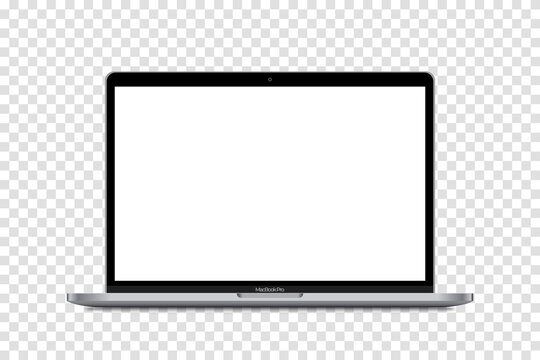 MAGELANG, INDONESIA - JULY 5, 2021: Apple MacBook Pro screen mockup. Laptop device. Vector illustration