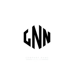 LNN letter logo design with polygon shape. LNN polygon logo monogram. LNN cube logo design. LNN hexagon vector logo template white and black colors. LNN monogram, LNN business and real estate logo. 