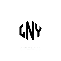 LNY letter logo design with polygon shape. LNY polygon logo monogram. LNY cube logo design. LNY hexagon vector logo template white and black colors. LNY monogram, LNY business and real estate logo. 