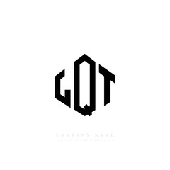 LQT letter logo design with polygon shape. LQT polygon logo monogram. LQT cube logo design. LQT hexagon vector logo template white and black colors. LQT monogram, LQT business and real estate logo. 