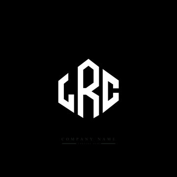 LRC letter logo design with polygon shape. LRC polygon logo monogram. LRC cube logo design. LRC hexagon vector logo template white and black colors. LRC monogram, LRC business and real estate logo. 