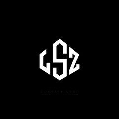 LSZ letter logo design with polygon shape. LSZ polygon logo monogram. LSZ cube logo design. LSZ hexagon vector logo template white and black colors. LSZ monogram, LSZ business and real estate logo. 