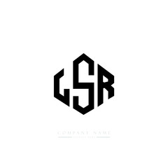 LSR letter logo design with polygon shape. LSR polygon logo monogram. LSR cube logo design. LSR hexagon vector logo template white and black colors. LSR monogram, LSR business and real estate logo. 