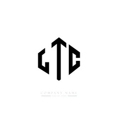 LTC letter logo design with polygon shape. LTC polygon logo monogram. LTC cube logo design. LTC hexagon vector logo template white and black colors. LTC monogram, LTC business and real estate logo. 