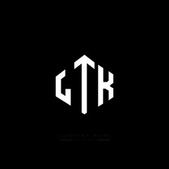 LTK letter logo design with polygon shape. LTK polygon logo monogram. LTK cube logo design. LTK hexagon vector logo template white and black colors. LTK monogram, LTK business and real estate logo. 