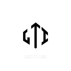 LTI letter logo design with polygon shape. LTI polygon logo monogram. LTI cube logo design. LTI hexagon vector logo template white and black colors. LTI monogram, LTI business and real estate logo. 