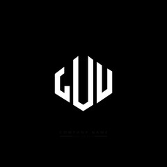 LUU letter logo design with polygon shape. LUU polygon logo monogram. LUU cube logo design. LUU hexagon vector logo template white and black colors. LUU monogram, LUU business and real estate logo. 