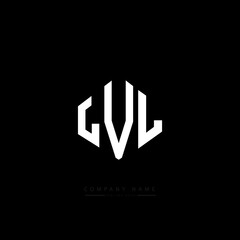 Obraz premium LVL letter logo design with polygon shape. LVL polygon logo monogram. LVL cube logo design. LVL hexagon vector logo template white and black colors. LVL monogram, LVL business and real estate logo. 